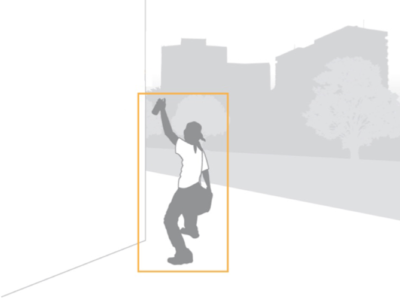 Illustration loitering und stopped object detection
